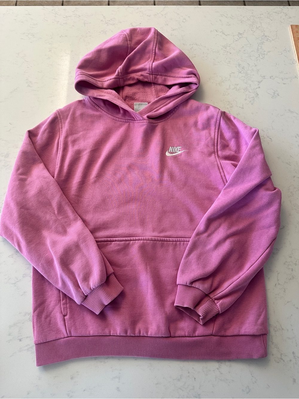 NIKE SPORTSWEAR Pink kids hoodie size large L  fleece 12/14 girl